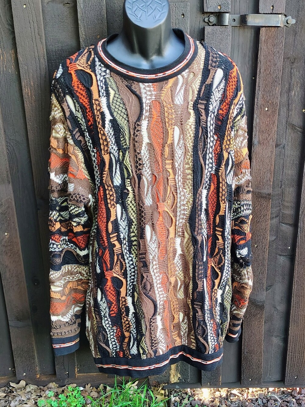 COOGI Multicolor Textured Crewneck Sweater